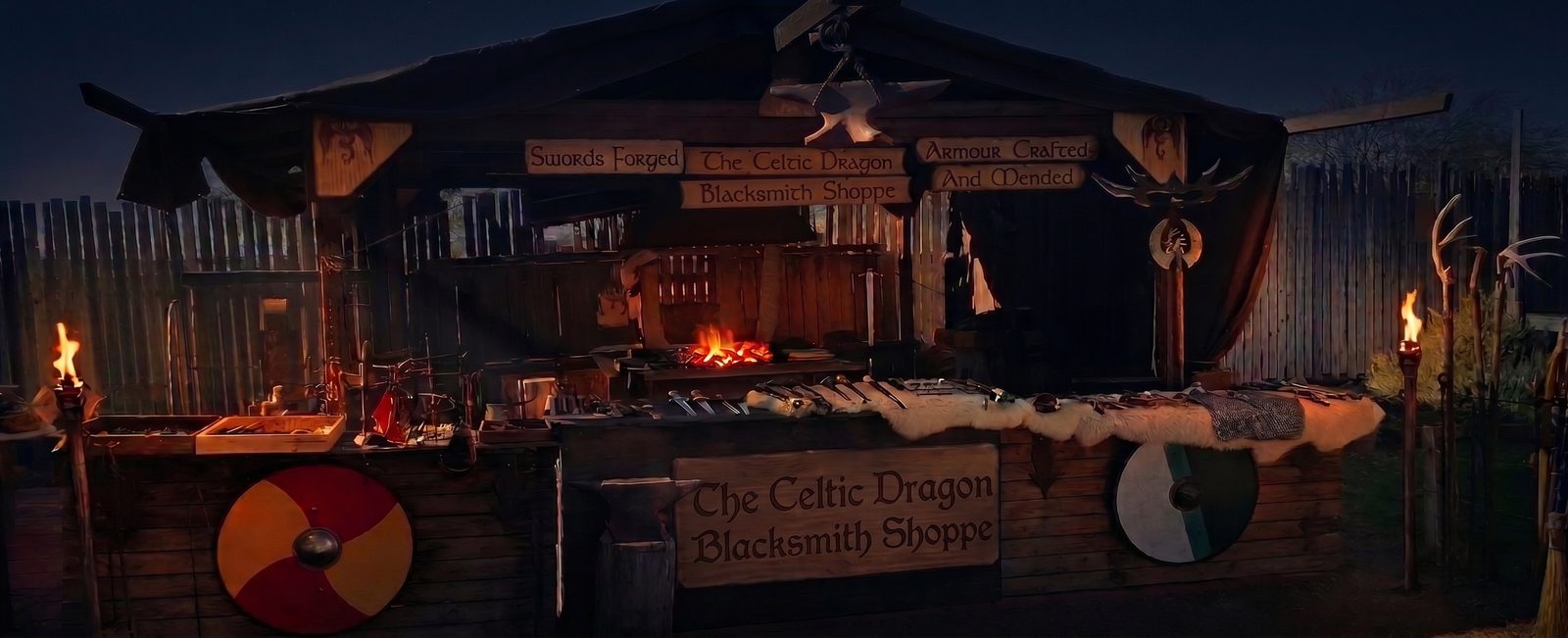 The Celtic Dragon Blacksmith Shoppe at the Arizona Renaissance Festival.